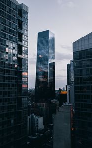 Preview wallpaper city, evening, skyscrapers