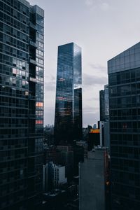 Preview wallpaper city, evening, skyscrapers