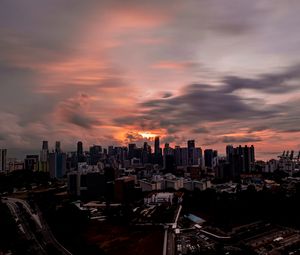 Preview wallpaper city, evening, sunset, buildings