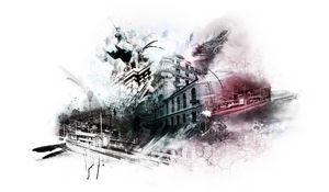 Preview wallpaper city, fantasy, photoshop, drawing