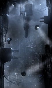 Preview wallpaper city, futurism, cyberpunk, sci-fi, dark