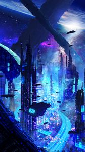 Preview wallpaper city, futurism, sci-fi, future, fantastic
