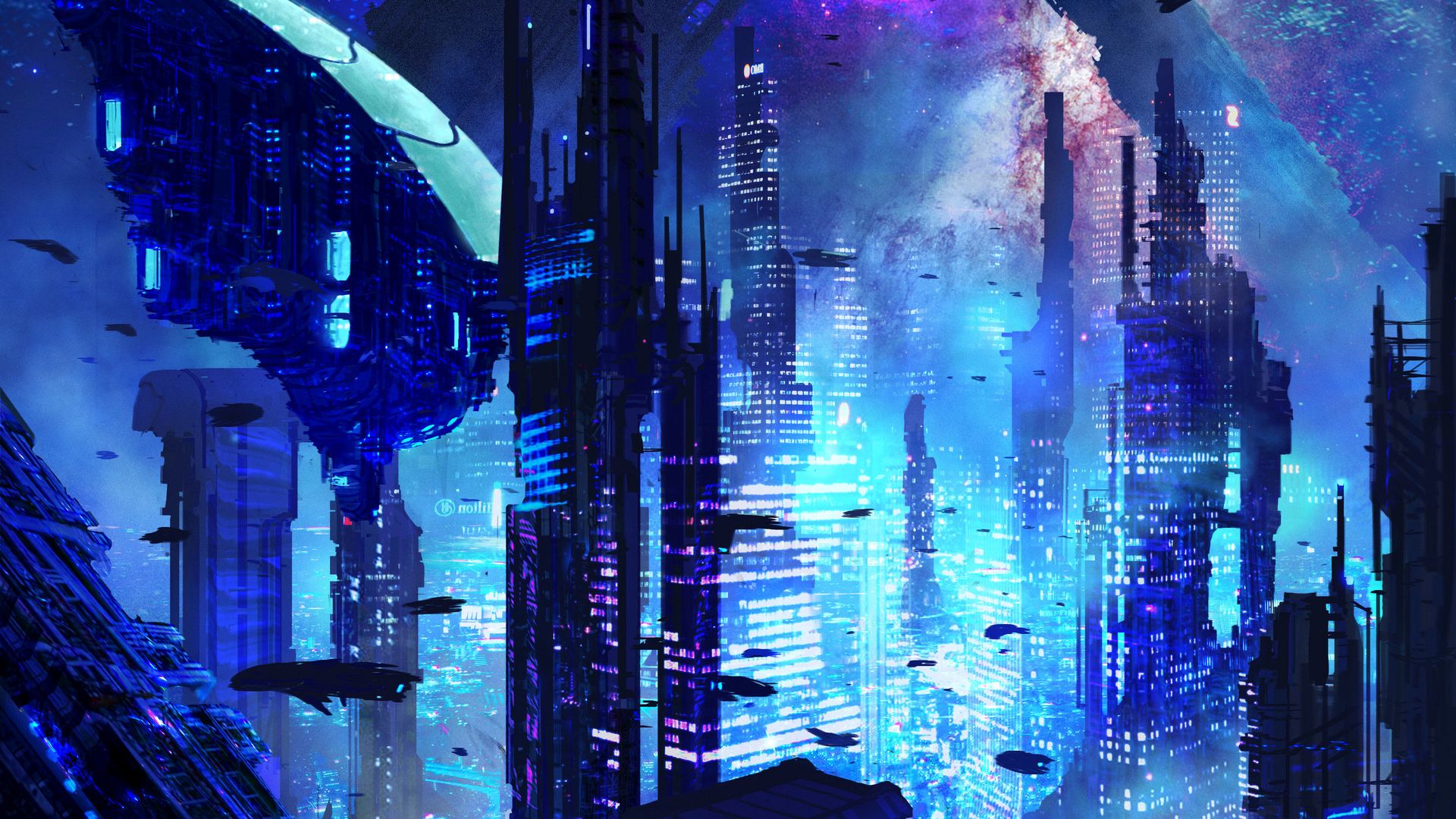 Futuristic Sci Fi Night City Background, Future, Sci Fi City, Night  Background Image And Wallpaper for Free Download