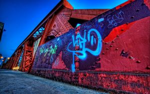 Preview wallpaper city, graffiti, street, wall