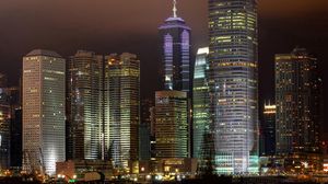 Preview wallpaper city, hong kong, night