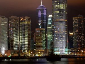 Preview wallpaper city, hong kong, night