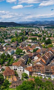 Preview wallpaper city, houses, view, panorama