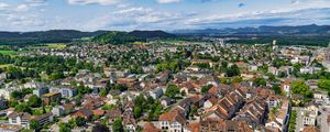 Preview wallpaper city, houses, view, panorama