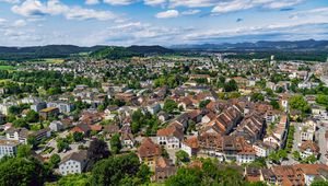 Preview wallpaper city, houses, view, panorama
