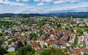 Preview wallpaper city, houses, view, panorama