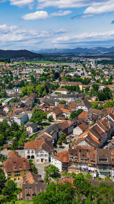 480x854 Wallpaper city, houses, view, panorama