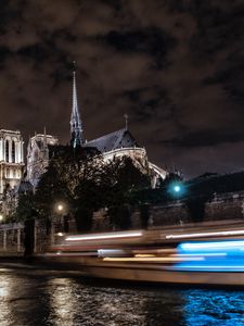 Preview wallpaper city, long exposure, architecture, night, speed