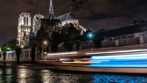 Preview wallpaper city, long exposure, architecture, night, speed