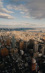 Preview wallpaper city, metropolis, aerial view, buildings, new york