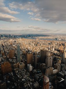 Preview wallpaper city, metropolis, aerial view, buildings, new york