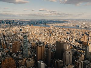 Preview wallpaper city, metropolis, aerial view, buildings, new york