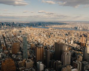 Preview wallpaper city, metropolis, aerial view, buildings, new york