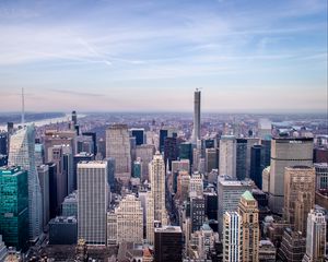 Preview wallpaper city, metropolis, aerial view, buildings, architecture