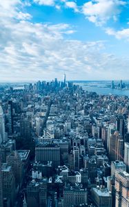 Preview wallpaper city, metropolis, aerial view, buildings, cityscape, new york