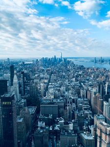 Preview wallpaper city, metropolis, aerial view, buildings, cityscape, new york