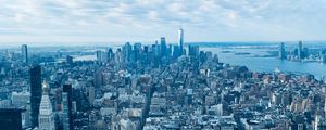 Preview wallpaper city, metropolis, aerial view, buildings, cityscape, new york