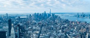 Preview wallpaper city, metropolis, aerial view, buildings, cityscape, new york