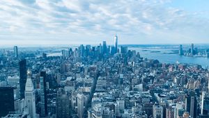 Preview wallpaper city, metropolis, aerial view, buildings, cityscape, new york