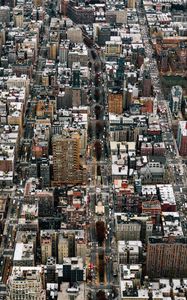 Preview wallpaper city, metropolis, aerial view, buildings, streets