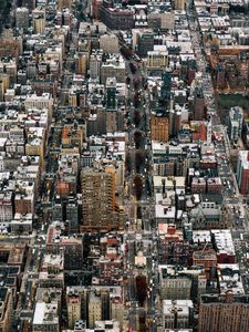 Preview wallpaper city, metropolis, aerial view, buildings, streets