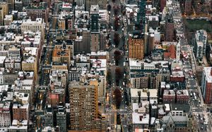 Preview wallpaper city, metropolis, aerial view, buildings, streets
