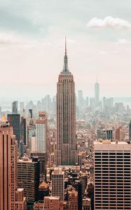 Preview wallpaper city, metropolis, aerial view, skyscrapers, buildings, new york