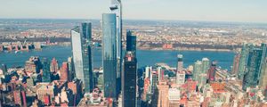 Preview wallpaper city, metropolis, aerial view, buildings, architecture, new york