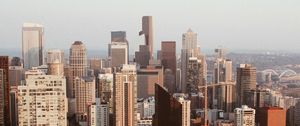Preview wallpaper city, metropolis, aerial view, architecture, buildings