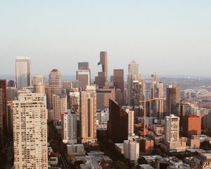 Preview wallpaper city, metropolis, aerial view, architecture, buildings