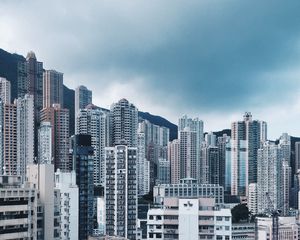 Preview wallpaper city, metropolis, buildings, skyscrapers, architecture