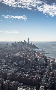 Preview wallpaper city, metropolis, buildings, aerial view
