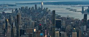 Preview wallpaper city, metropolis, buildings, aerial view, new york