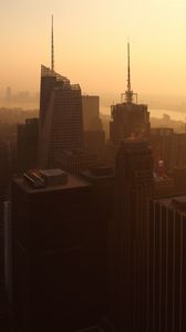 Preview wallpaper city, metropolis, dusk, view, new york