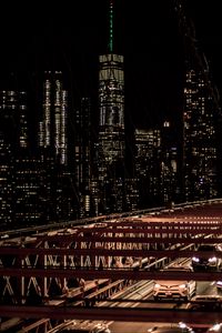 Preview wallpaper city, night, bridge, cars, buildings, lights