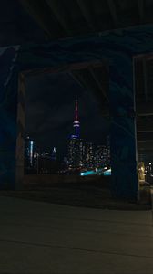 Preview wallpaper city, night, buildings, lights, dark
