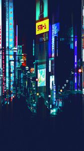 Preview wallpaper city, night city, art, silhouettes