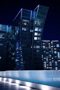 Preview wallpaper city, night city, buildings, lights, architecture, backlight