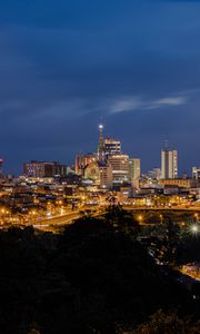 Preview wallpaper city, night, lights, dark, view