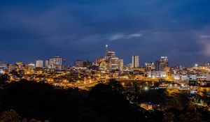 Preview wallpaper city, night, lights, dark, view