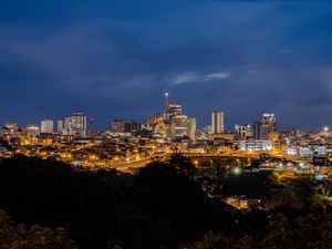 Preview wallpaper city, night, lights, dark, view