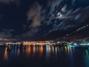 Preview wallpaper city, night, panorama