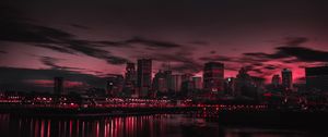 Preview wallpaper city, night, panorama