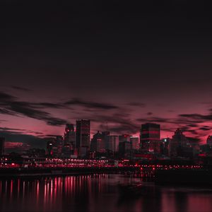 Preview wallpaper city, night, panorama