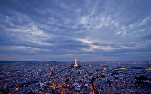 Preview wallpaper city, night, paris, lights, france