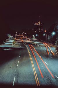 Preview wallpaper city, night, road, markings